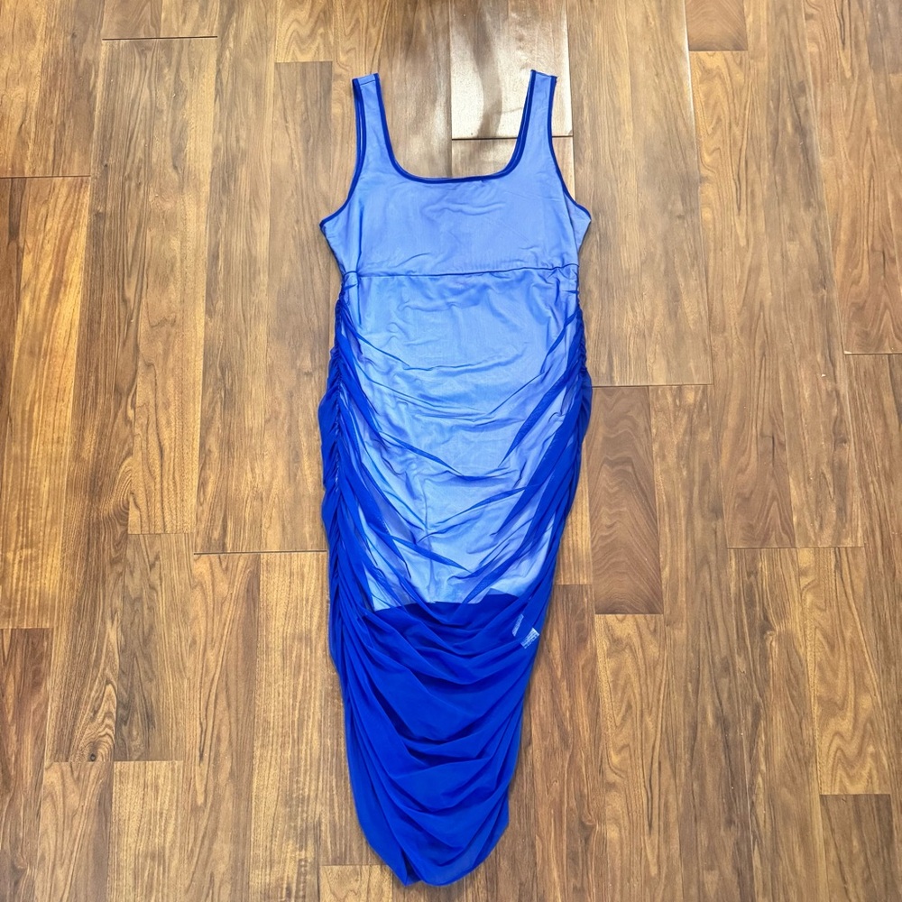SHEIN Blue and White Dress